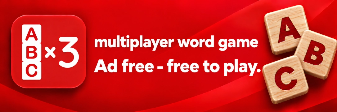 ABCx3 – multiplayer word game. Ad free, free to play.